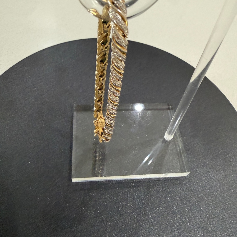 PAJ Gold Tone and CZ Tennis Bracelet - Picture 12 of 12